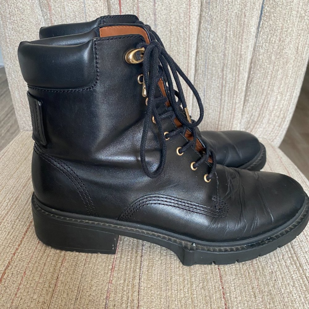 Coach Lorimer Leather Boot, Size 8.5, Black - Picture 5 of 6